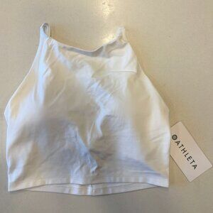 Athleta White Intention Crop Top Women's S NWT